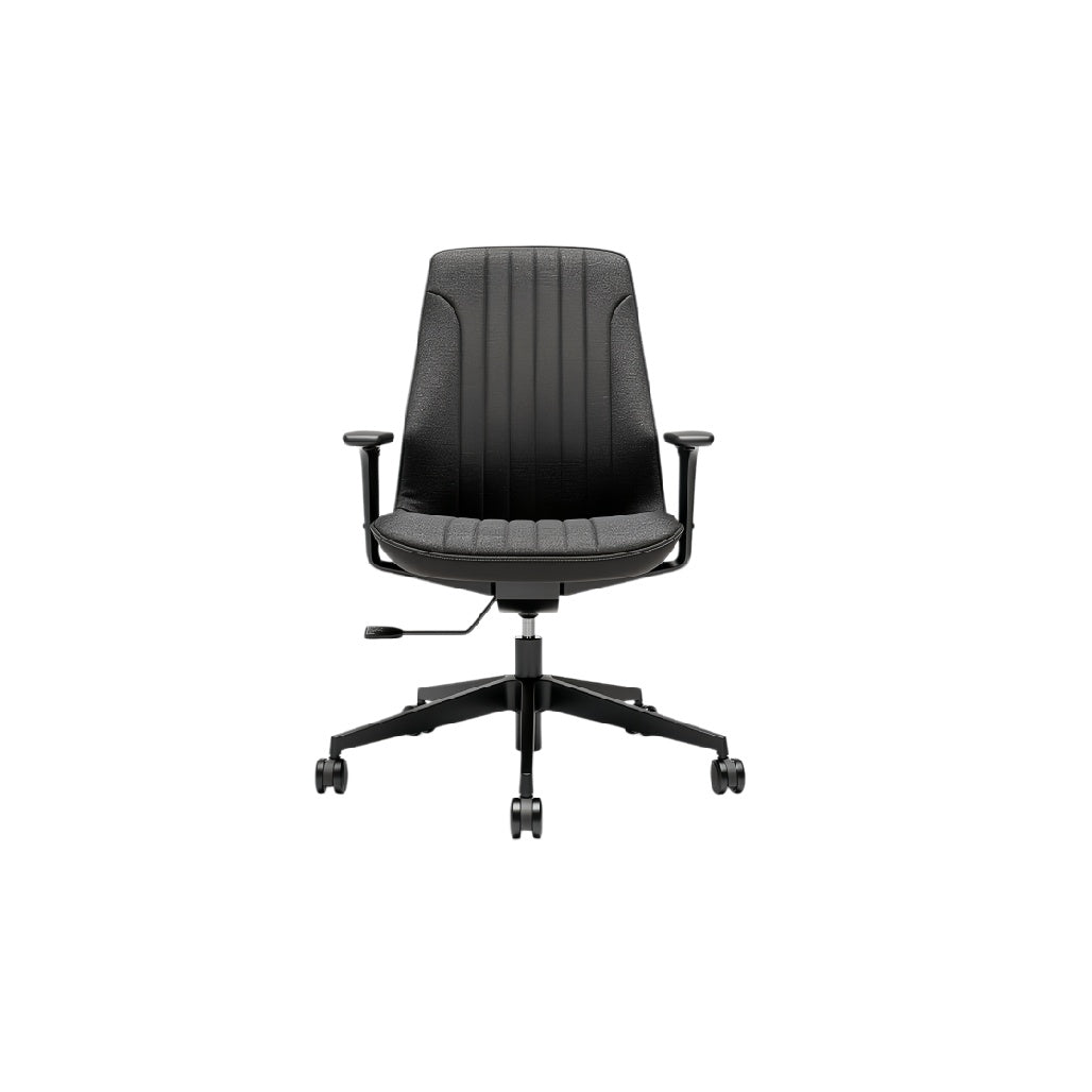 **Ergonomische Zwarte Bureaustoel met Verstelbare Armsteunen**