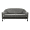 **Technische titel in het Nederlands: Modern Grijze Sofa met Gestikte Rugleuning**