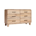 Technische titel in het Nederlands: **Moderne houten ladekast met zes lades**