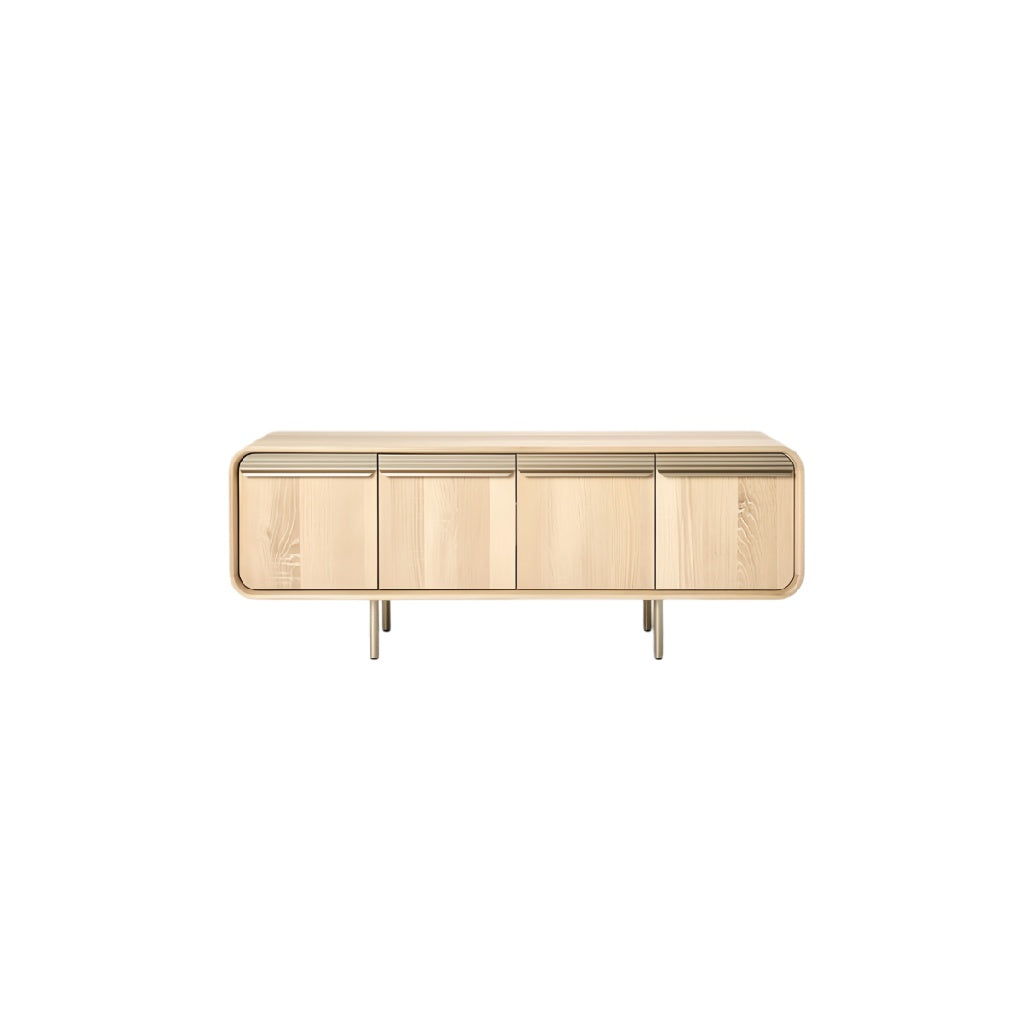 **Moderne houten tv-kast met metalen poten**